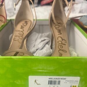 Sam Edelman Nude Patent Heels